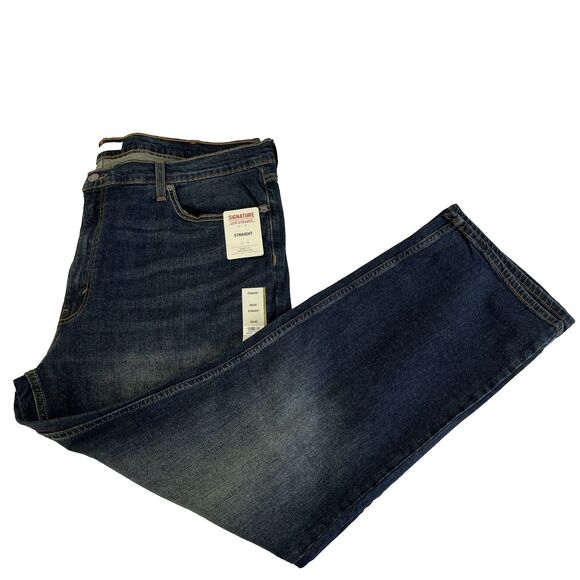 Levi Strauss Signature Men's and Big and Tall Straight Fit Jeans, Size 42x30 - Picture 1 of 9